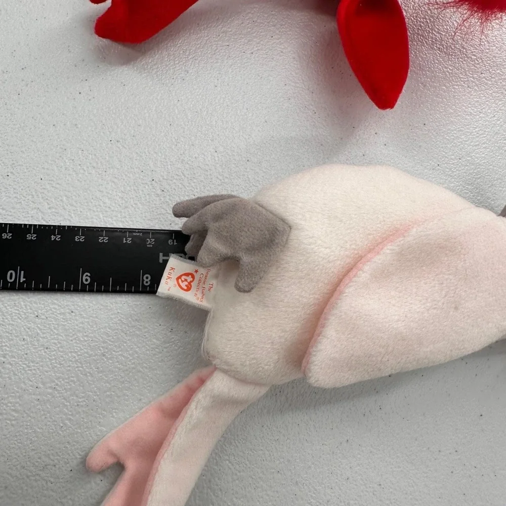 Vintage Ty Beanie Babies Mac & Kuku‎ Plush Birds Set Cardinal Cockatoo Bundle
